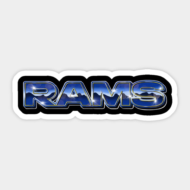 RETRO RAMS Sticker by salohman